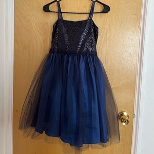 Navy Sequin Dress- Girls Size 12!!!